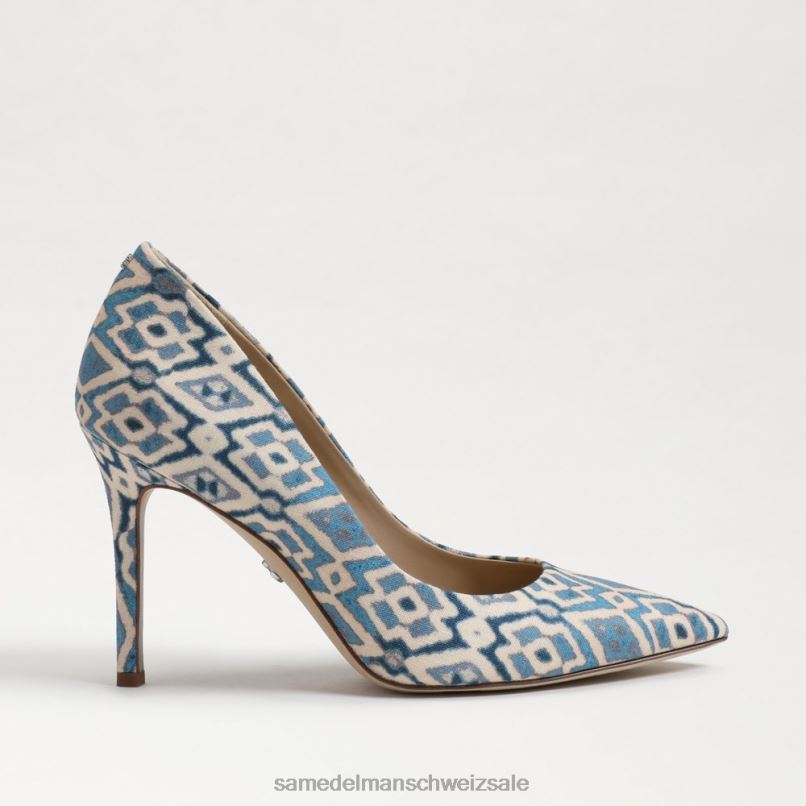 CH Sam Edelman Frauen Haselnussbrauner spitzer Zehenabsatz Blau-Multi X2J86143 Schuhwerk