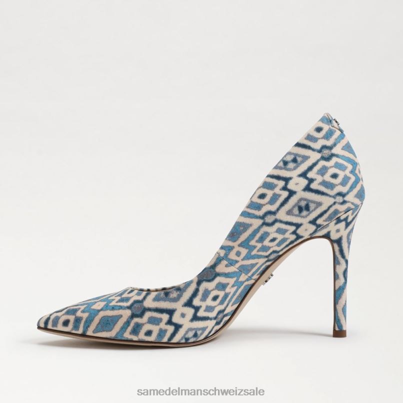 CH Sam Edelman Frauen Haselnussbrauner spitzer Zehenabsatz Blau-Multi X2J86143 Schuhwerk