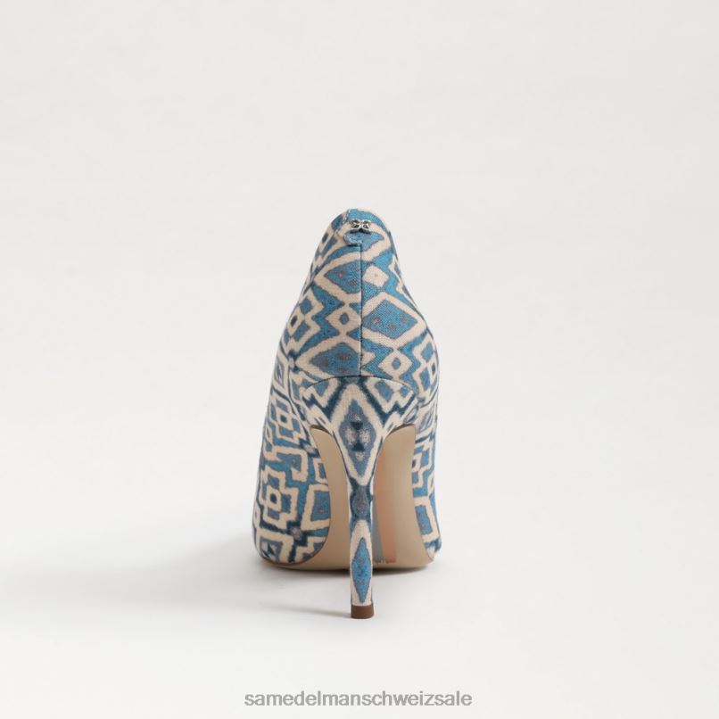CH Sam Edelman Frauen Haselnussbrauner spitzer Zehenabsatz Blau-Multi X2J86143 Schuhwerk