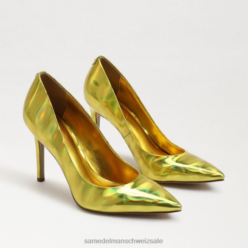 CH Sam Edelman Frauen Haselnussbrauner spitzer Zehenabsatz Mimosa Goldmetallic X2J86155 Schuhwerk