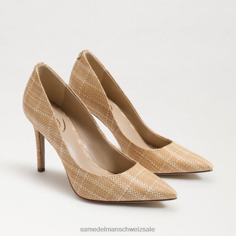 CH Sam Edelman Frauen Haselnussbrauner spitzer Zehenabsatz Natürlicher Multi-Bast X2J86142 Schuhwerk