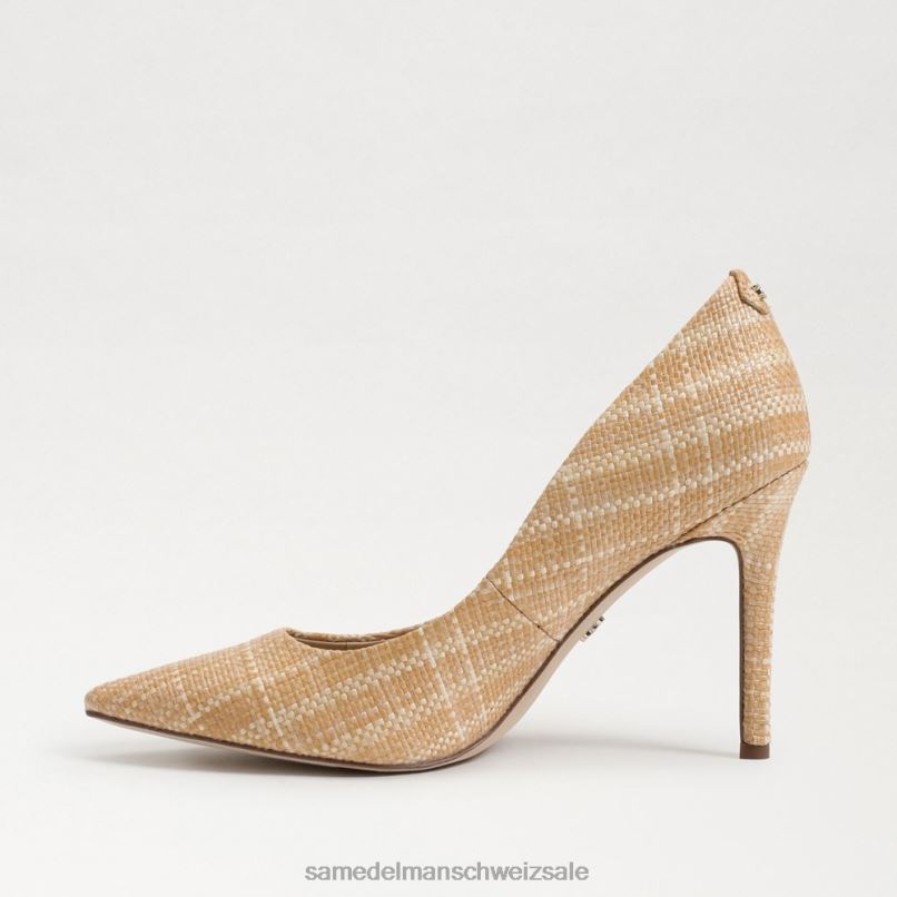 CH Sam Edelman Frauen Haselnussbrauner spitzer Zehenabsatz Natürlicher Multi-Bast X2J86142 Schuhwerk