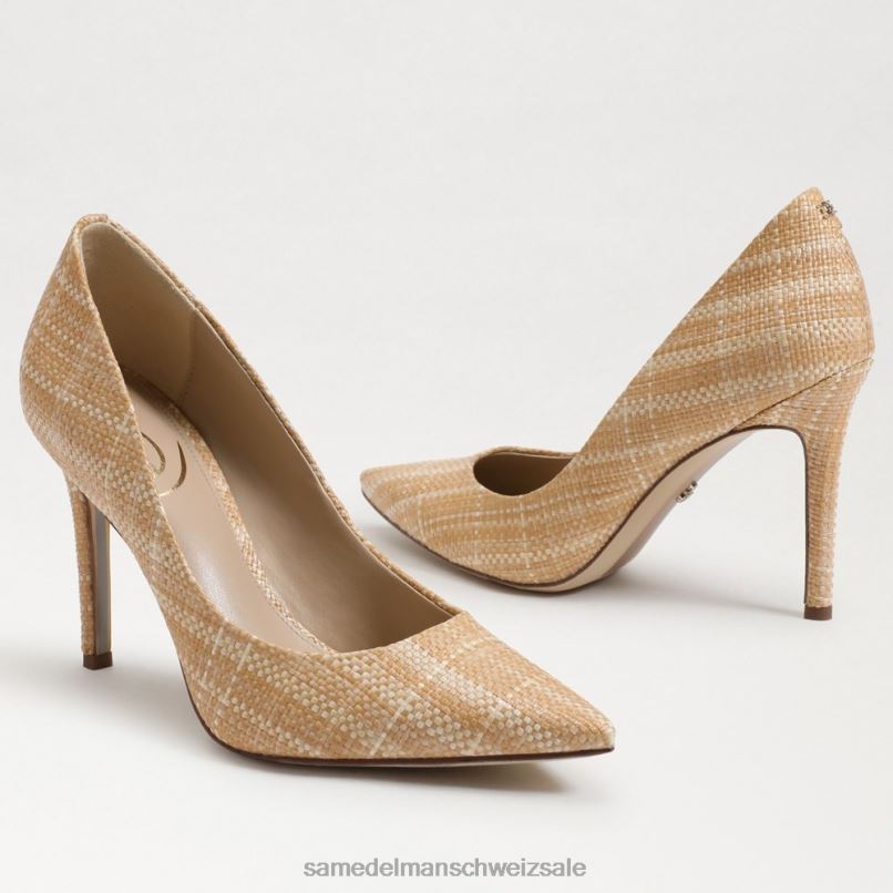 CH Sam Edelman Frauen Haselnussbrauner spitzer Zehenabsatz Natürlicher Multi-Bast X2J86142 Schuhwerk