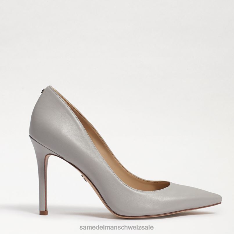 CH Sam Edelman Frauen Haselnussbrauner spitzer Zehenabsatz kieselgraues Leder X2J86151 Schuhwerk