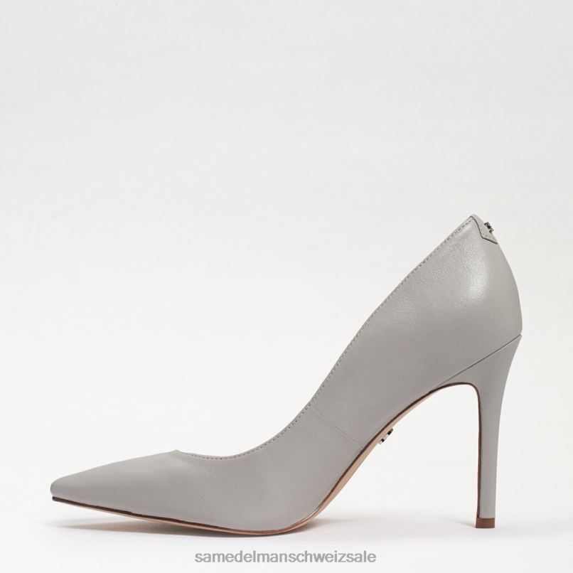 CH Sam Edelman Frauen Haselnussbrauner spitzer Zehenabsatz kieselgraues Leder X2J86151 Schuhwerk
