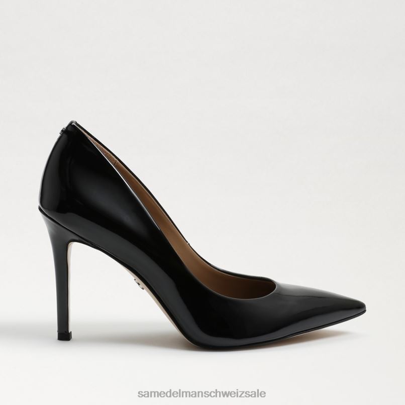 CH Sam Edelman Frauen Haselnussbrauner spitzer Zehenabsatz schwarzes Lackleder X2J86159 Schuhwerk