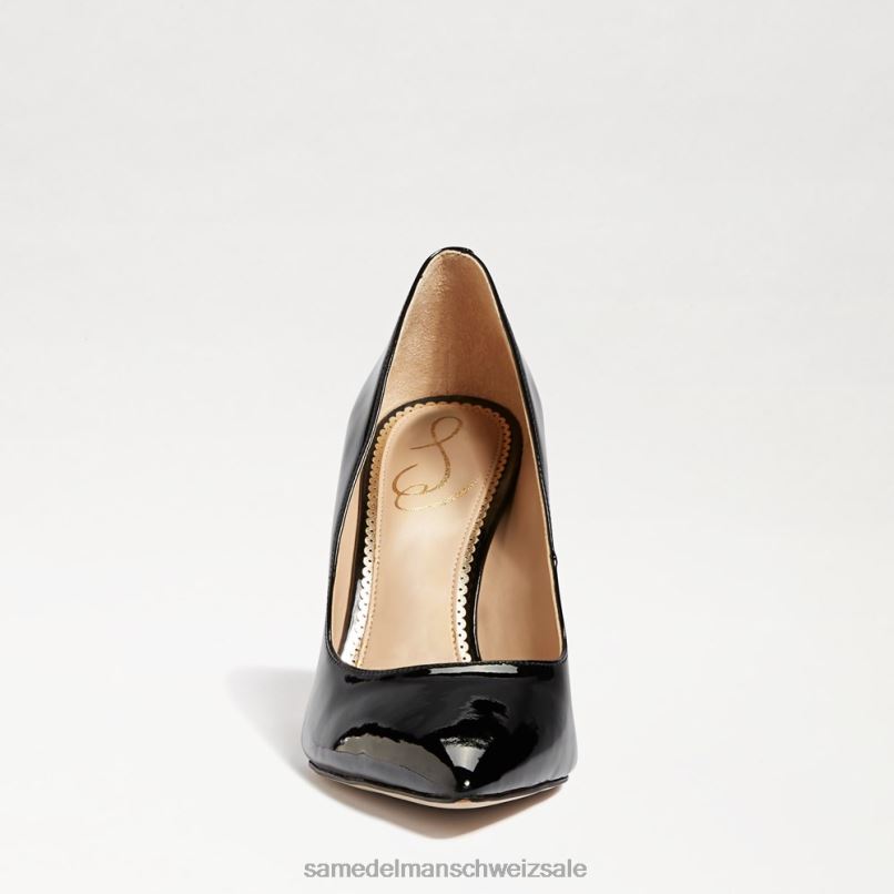 CH Sam Edelman Frauen Haselnussbrauner spitzer Zehenabsatz schwarzes Lackleder X2J86159 Schuhwerk