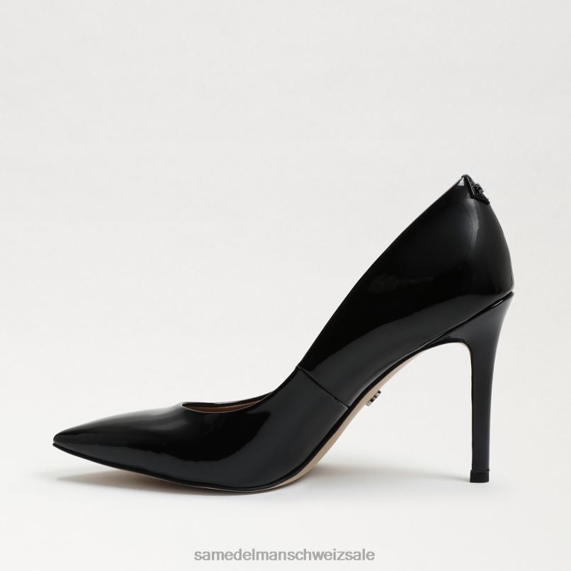 CH Sam Edelman Frauen Haselnussbrauner spitzer Zehenabsatz schwarzes Lackleder X2J86159 Schuhwerk
