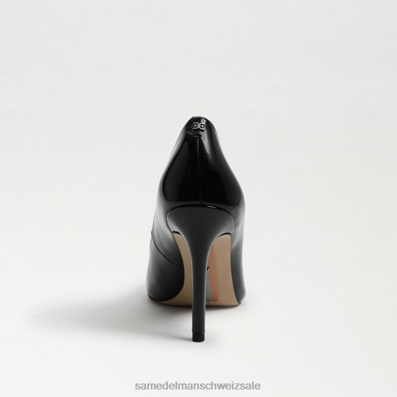 CH Sam Edelman Frauen Haselnussbrauner spitzer Zehenabsatz schwarzes Lackleder X2J86159 Schuhwerk