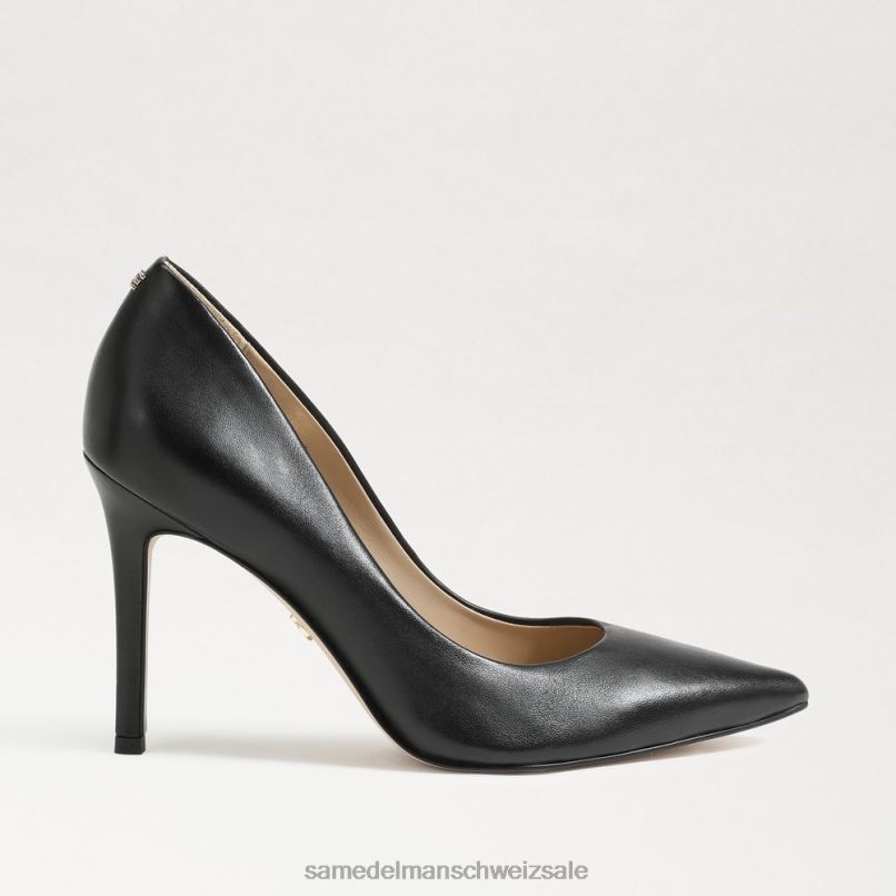 CH Sam Edelman Frauen Haselnussbrauner spitzer Zehenabsatz schwarzes Leder X2J86146 Schuhwerk