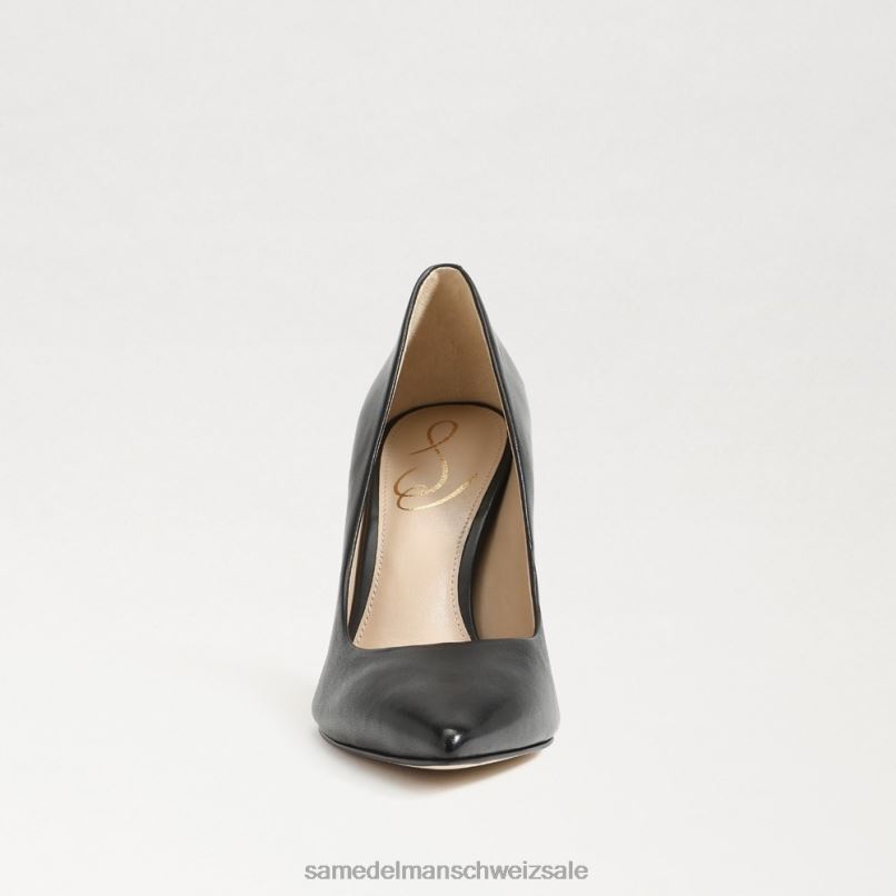 CH Sam Edelman Frauen Haselnussbrauner spitzer Zehenabsatz schwarzes Leder X2J86146 Schuhwerk
