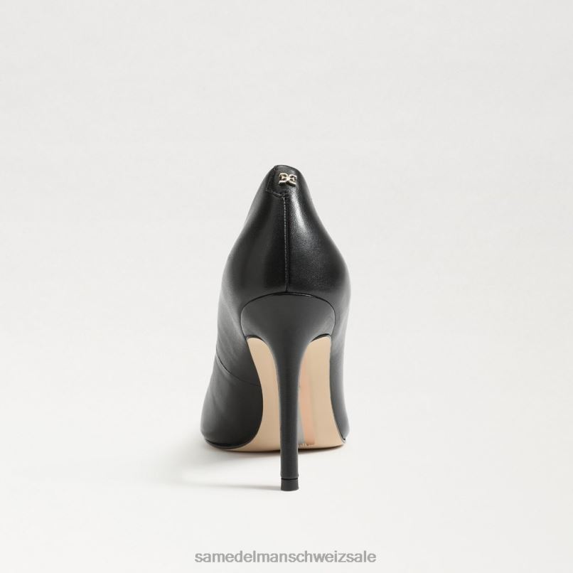 CH Sam Edelman Frauen Haselnussbrauner spitzer Zehenabsatz schwarzes Leder X2J86146 Schuhwerk