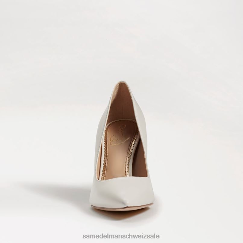 CH Sam Edelman Frauen Haselnussbrauner spitzer Zehenabsatz strahlend weißes Leder X2J86164 Schuhwerk