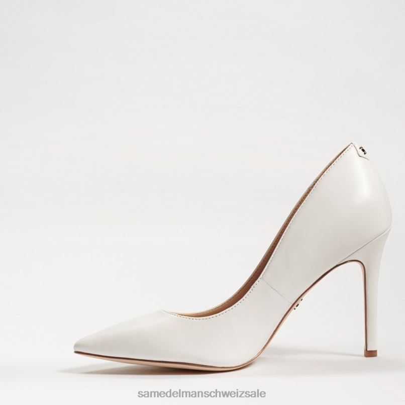 CH Sam Edelman Frauen Haselnussbrauner spitzer Zehenabsatz strahlend weißes Leder X2J86164 Schuhwerk
