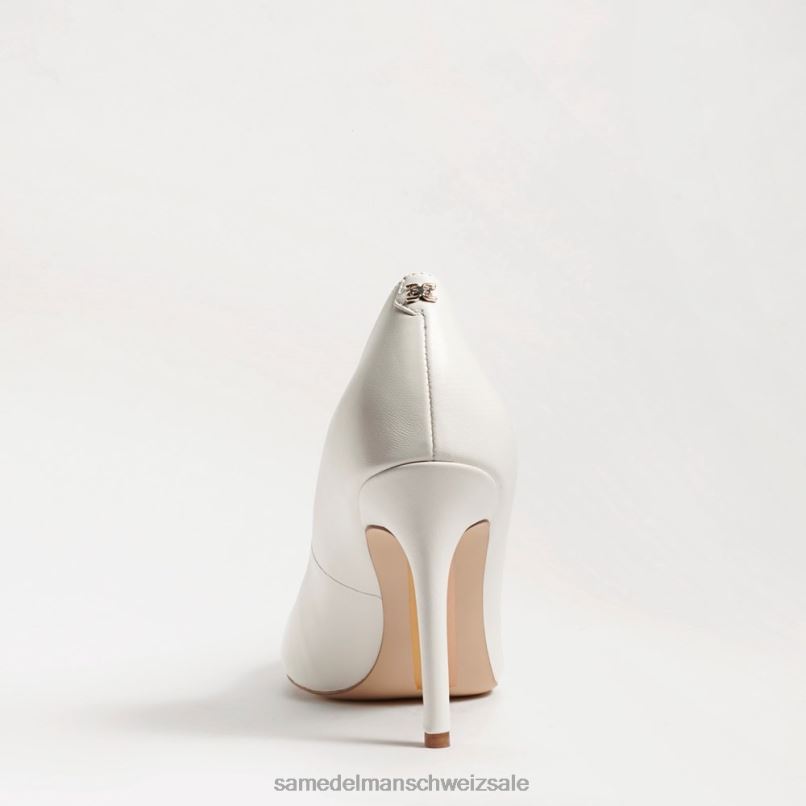 CH Sam Edelman Frauen Haselnussbrauner spitzer Zehenabsatz strahlend weißes Leder X2J86164 Schuhwerk