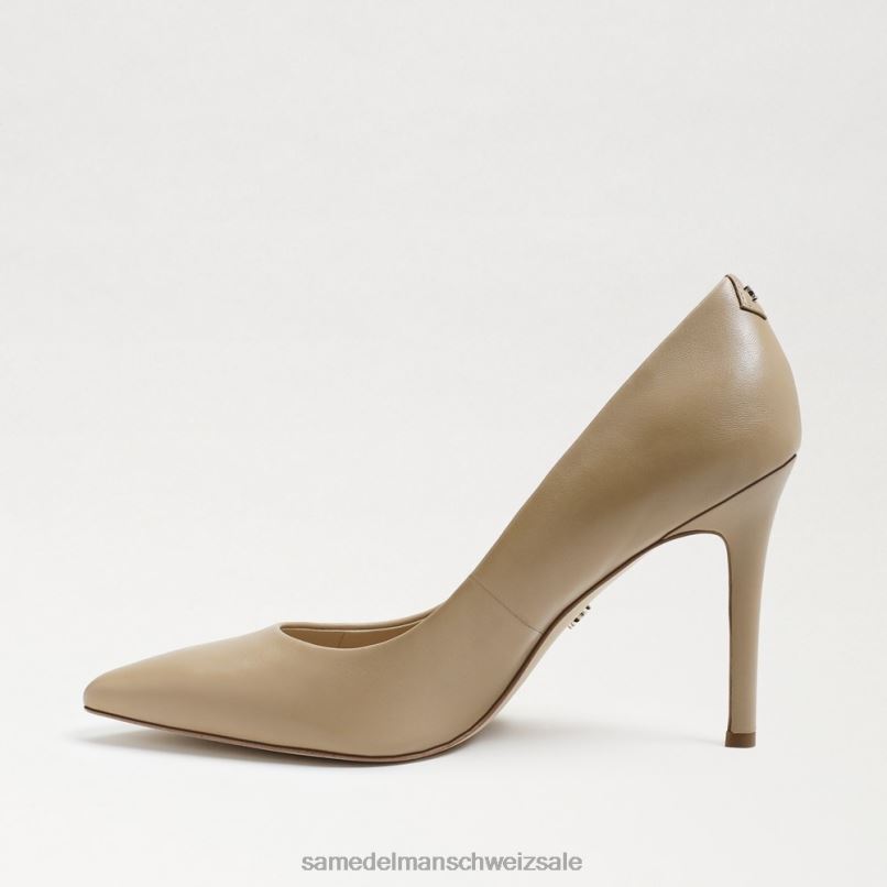 CH Sam Edelman Frauen Haselnussbrauner spitzer Zehenabsatz weiches beiges Leder X2J86150 Schuhwerk