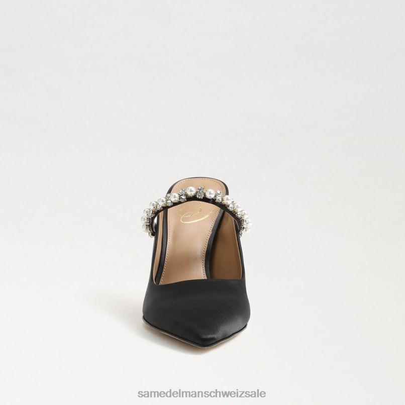 CH Sam Edelman Frauen Hyland Mule-Pumpe schwarzer Satin X2J86525 Schuhwerk
