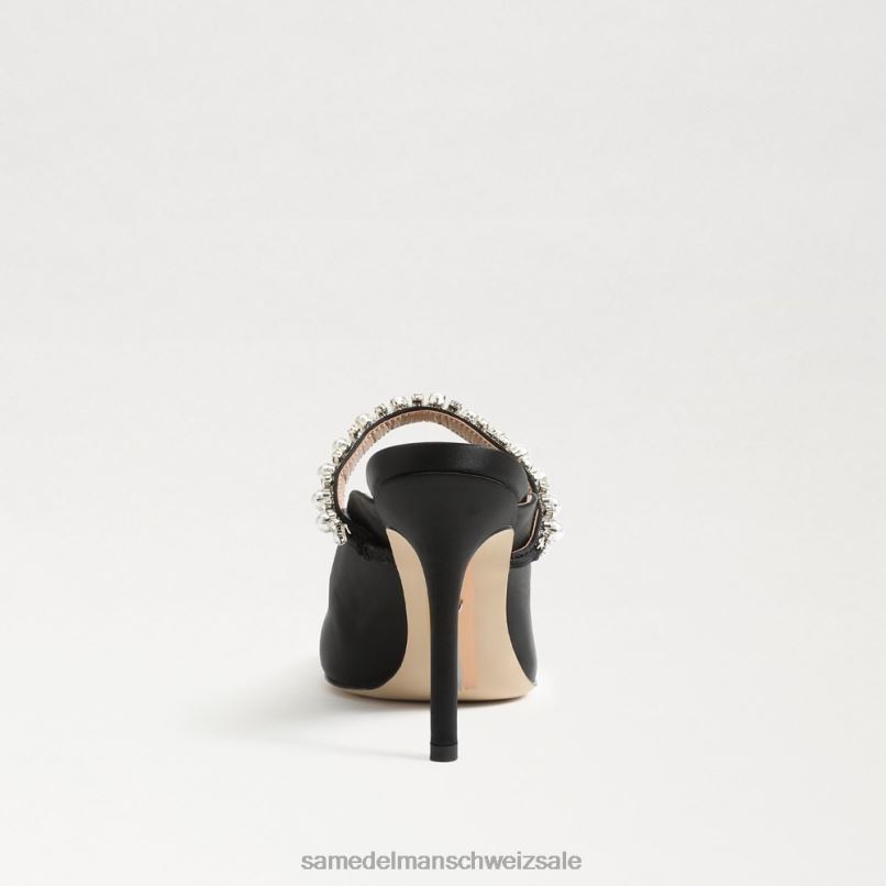 CH Sam Edelman Frauen Hyland Mule-Pumpe schwarzer Satin X2J86525 Schuhwerk
