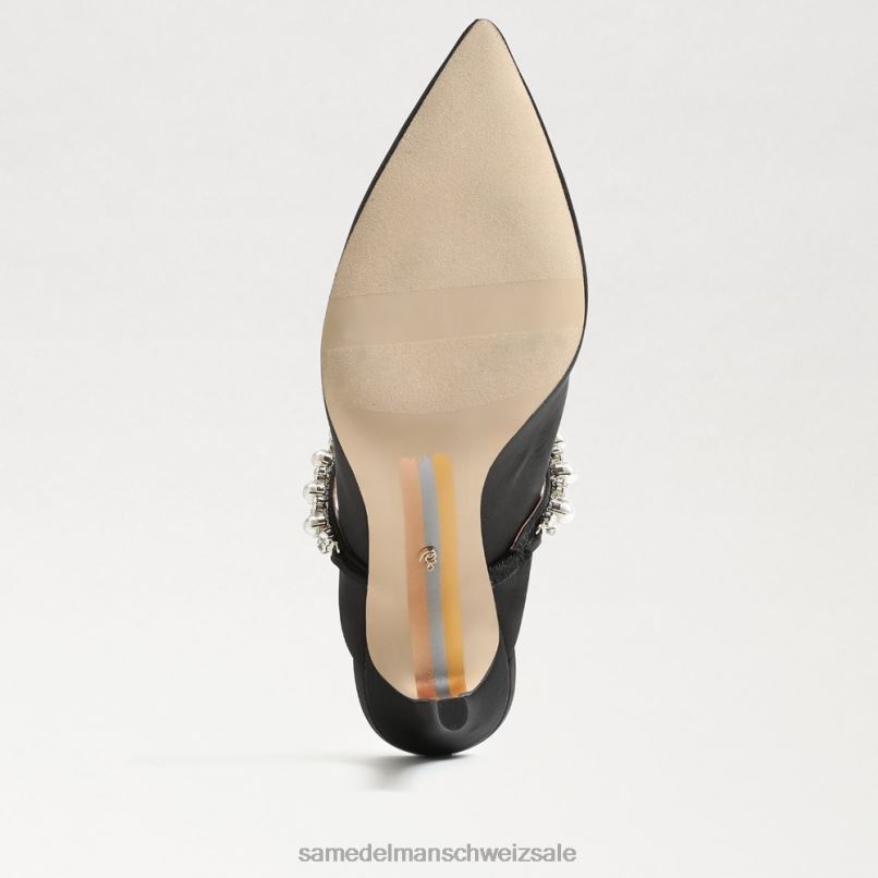 CH Sam Edelman Frauen Hyland Mule-Pumpe schwarzer Satin X2J86525 Schuhwerk