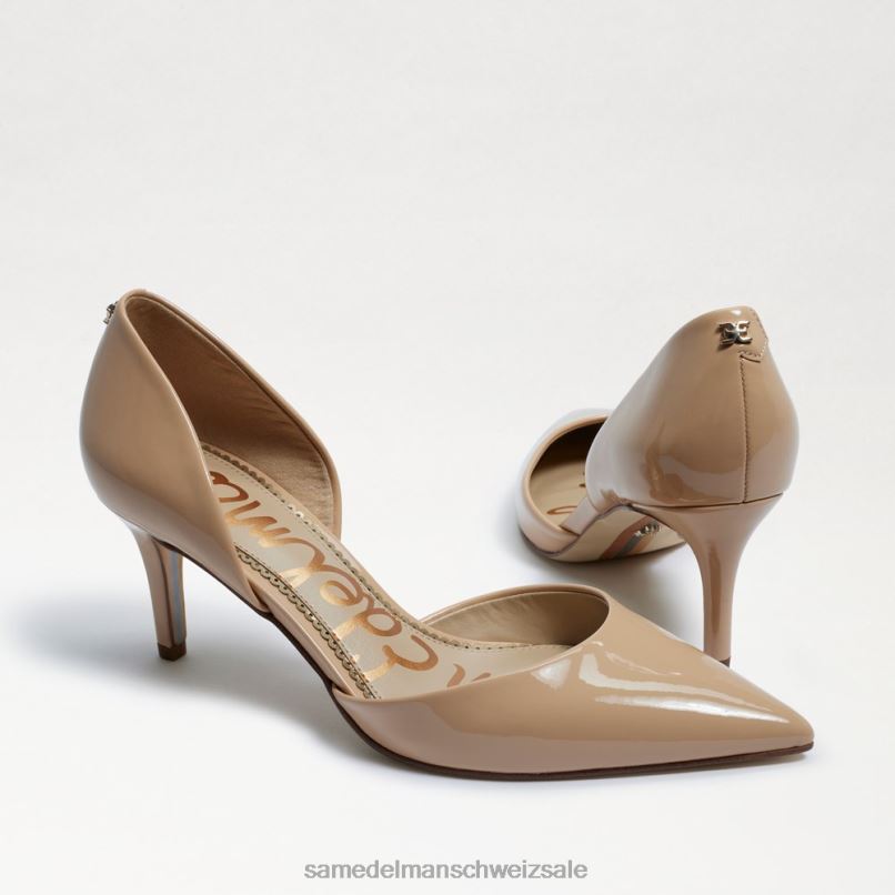 CH Sam Edelman Frauen Jaina Kitten-Heel mit spitzer Zehenpartie Beigeblau X2J86553 Schuhwerk