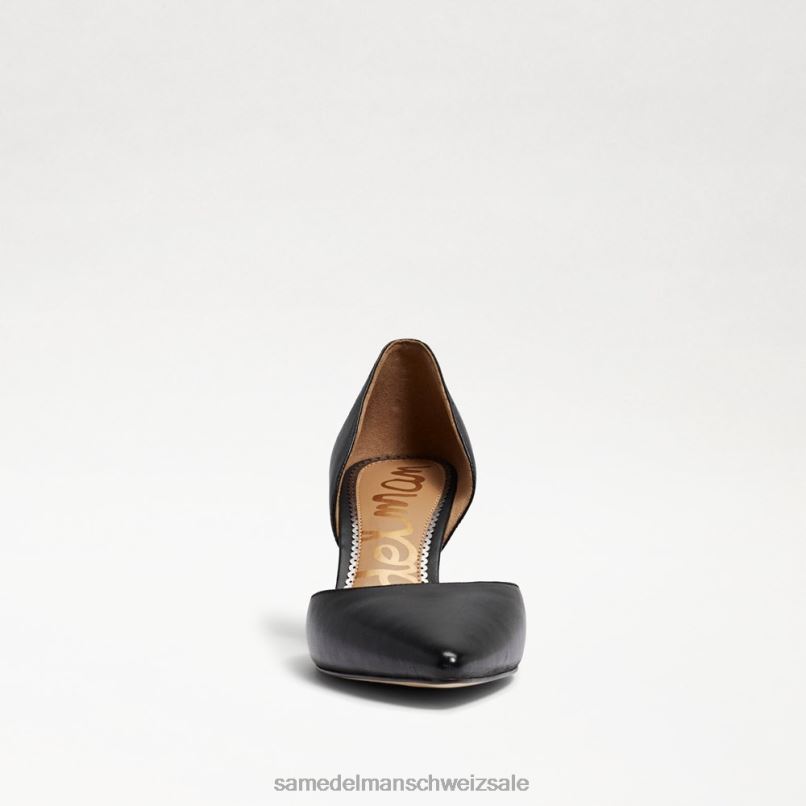 CH Sam Edelman Frauen Jaina Kitten-Heel mit spitzer Zehenpartie schwarzes Leder X2J86550 Schuhwerk