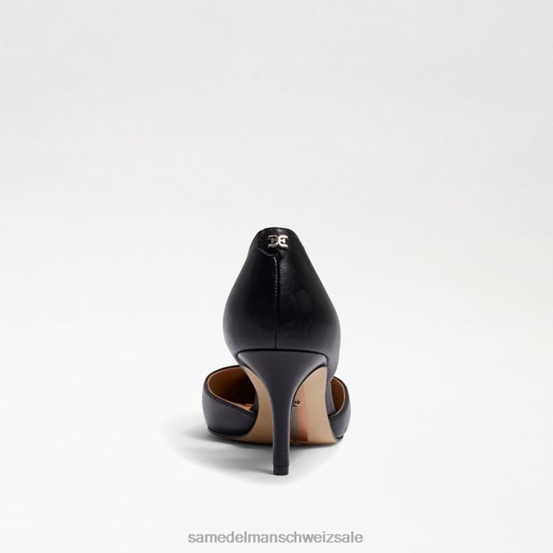 CH Sam Edelman Frauen Jaina Kitten-Heel mit spitzer Zehenpartie schwarzes Leder X2J86550 Schuhwerk