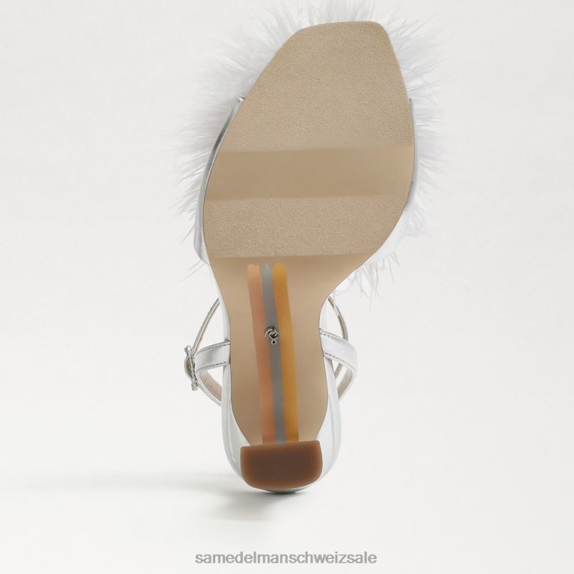 CH Sam Edelman Frauen Leon-Federabsatz Silber X2J86850 Schuhwerk