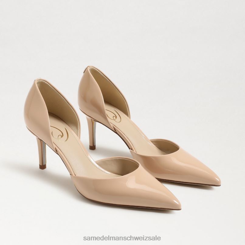 CH Sam Edelman Frauen Viv-Pumpe mit spitzer Zehenpartie Beige Rouge X2J86362 Schuhwerk