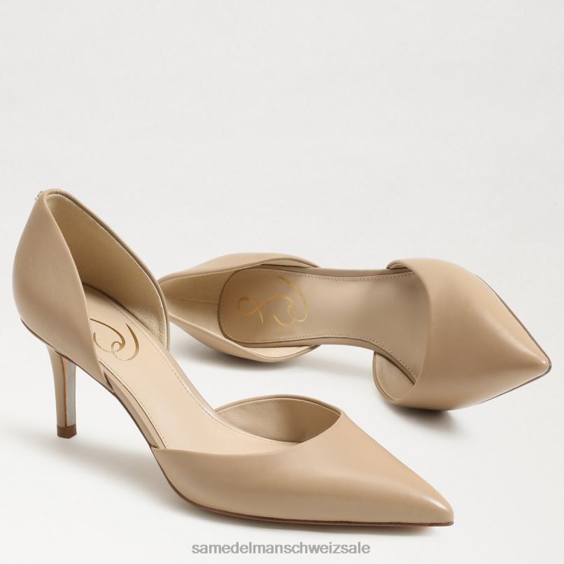 CH Sam Edelman Frauen Viv-Pumpe mit spitzer Zehenpartie sanftes Beige X2J86359 Schuhwerk