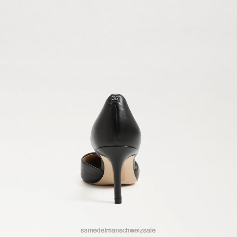 CH Sam Edelman Frauen Viv-Pumpe mit spitzer Zehenpartie schwarzes Leder X2J86360 Schuhwerk