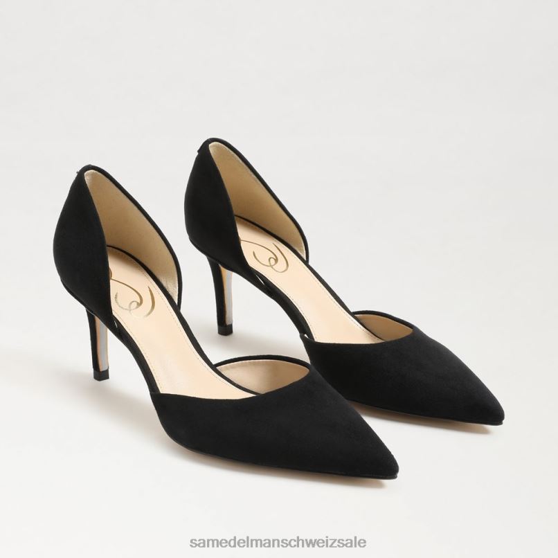 CH Sam Edelman Frauen Viv-Pumpe mit spitzer Zehenpartie schwarzes Wildleder X2J86367 Schuhwerk