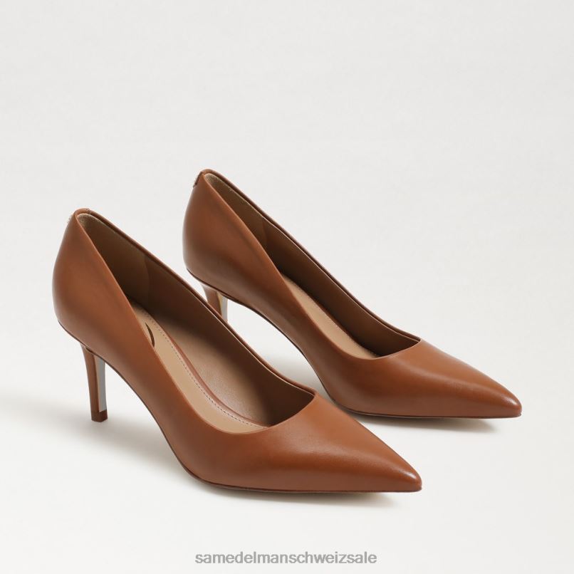 CH Sam Edelman Frauen Wiener Kitten-Heel-Pumpe Sattelleder X2J86942 Schuhwerk