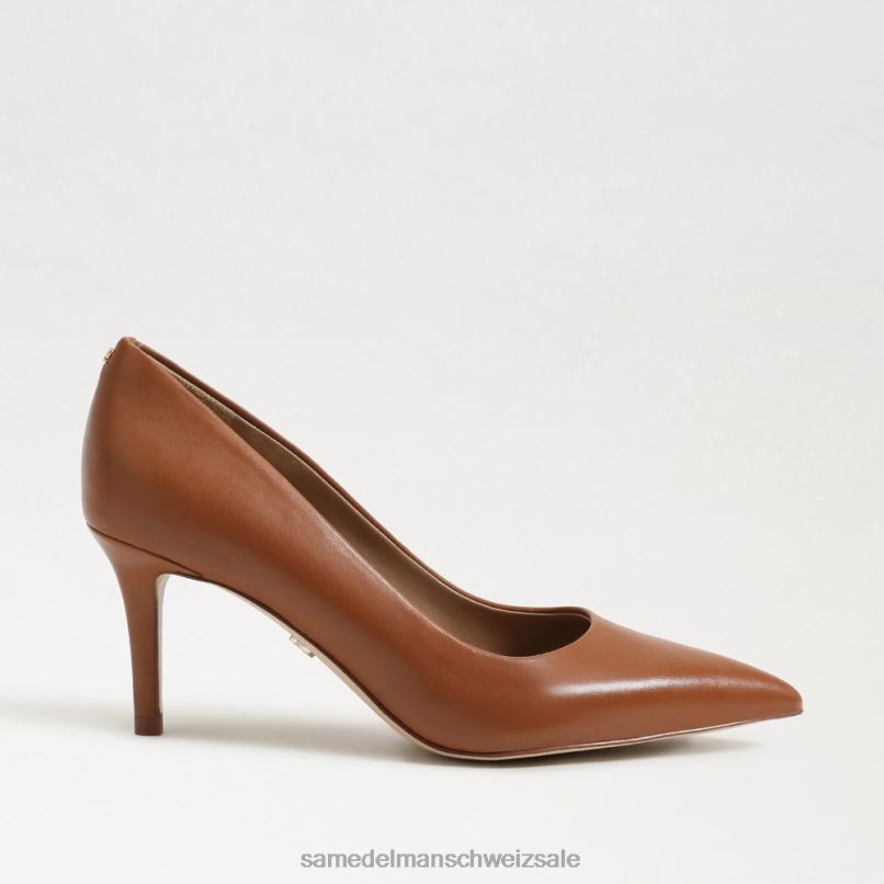 CH Sam Edelman Frauen Wiener Kitten-Heel-Pumpe Sattelleder X2J86942 Schuhwerk