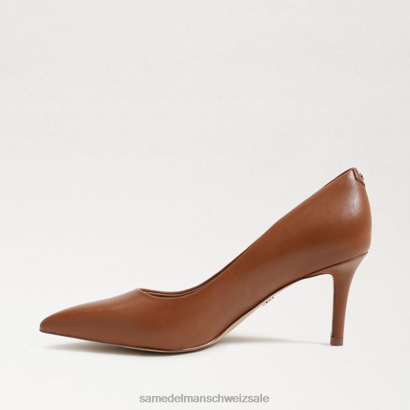 CH Sam Edelman Frauen Wiener Kitten-Heel-Pumpe Sattelleder X2J86942 Schuhwerk
