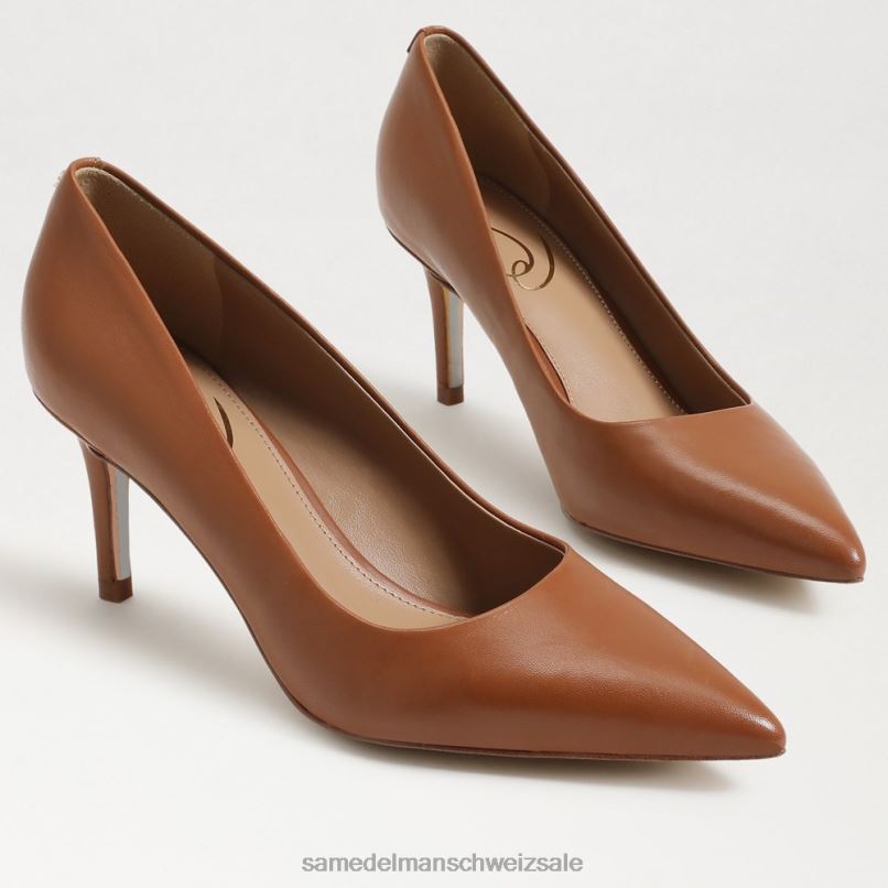CH Sam Edelman Frauen Wiener Kitten-Heel-Pumpe Sattelleder X2J86942 Schuhwerk