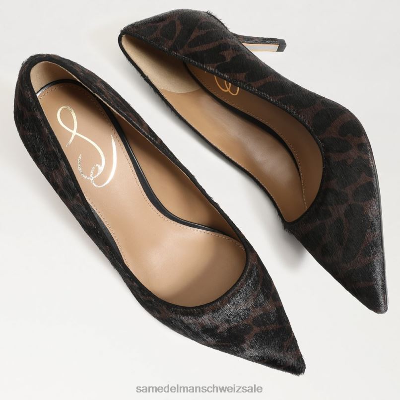 CH Sam Edelman Frauen Wiener Kitten-Heel-Pumpe braunes Multileder X2J86207 Schuhwerk