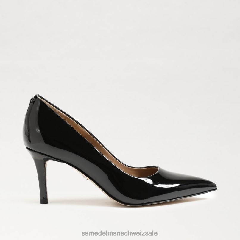 CH Sam Edelman Frauen Wiener Kitten-Heel-Pumpe schwarzes Lackleder X2J86213 Schuhwerk