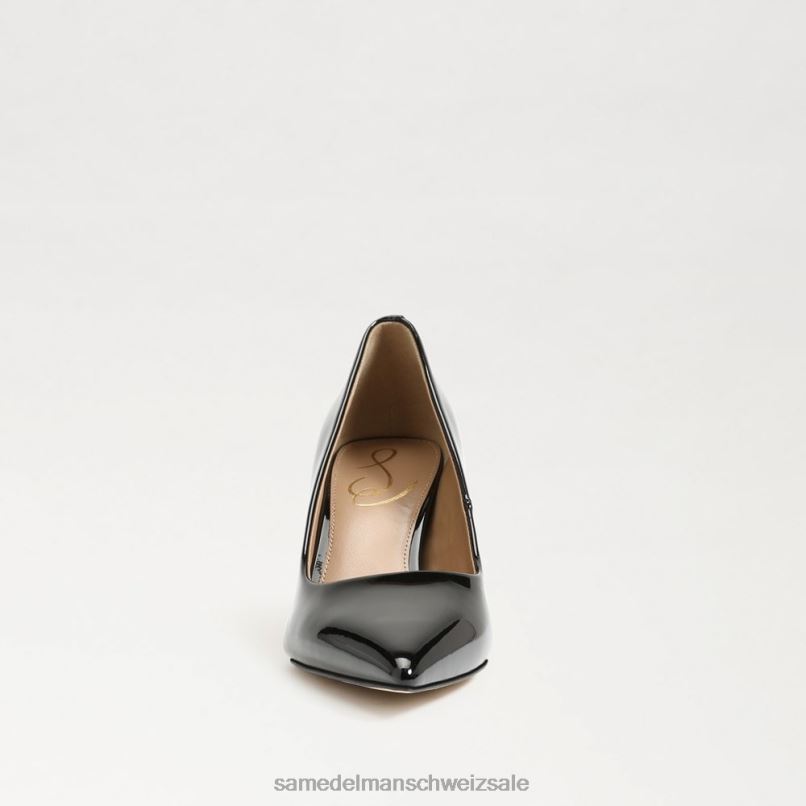CH Sam Edelman Frauen Wiener Kitten-Heel-Pumpe schwarzes Lackleder X2J86213 Schuhwerk