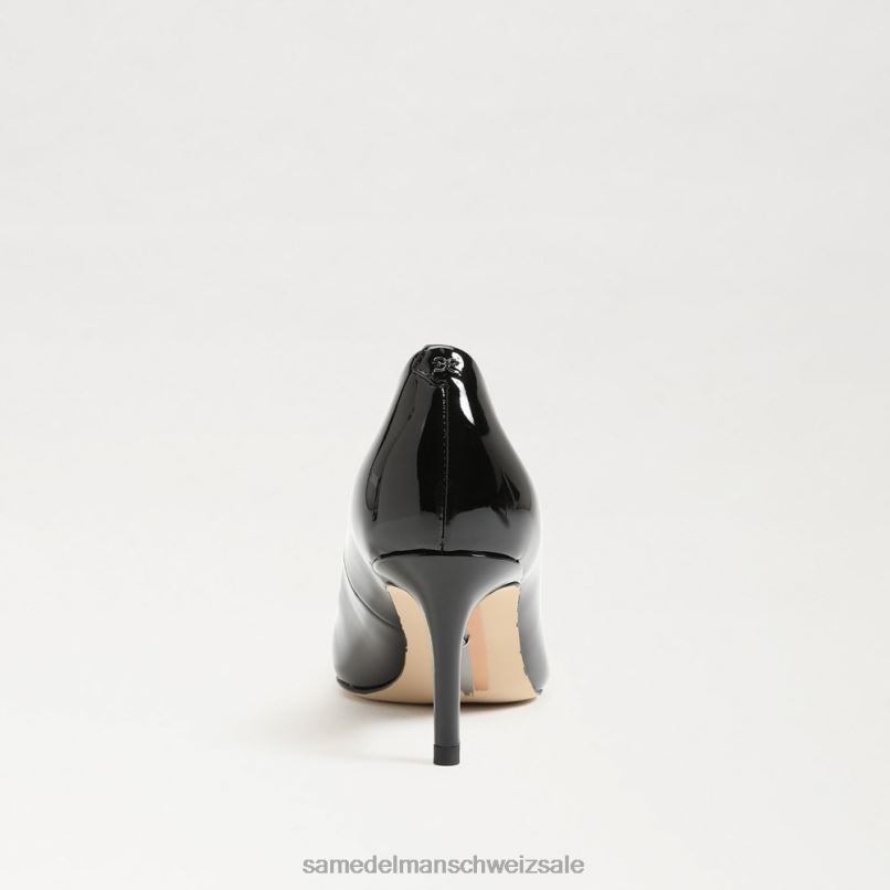 CH Sam Edelman Frauen Wiener Kitten-Heel-Pumpe schwarzes Lackleder X2J86213 Schuhwerk