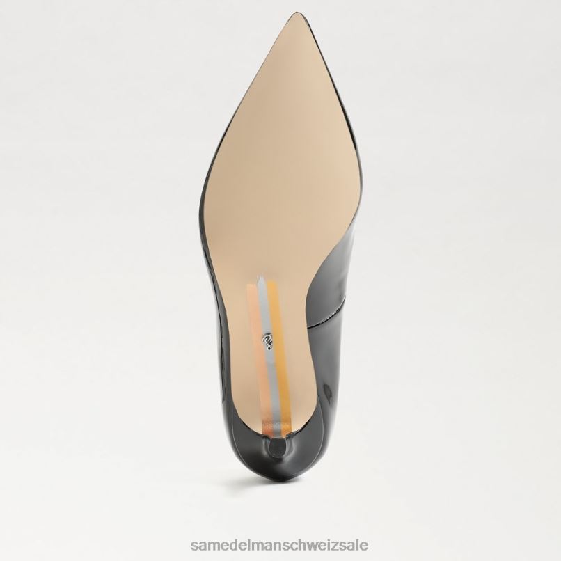 CH Sam Edelman Frauen Wiener Kitten-Heel-Pumpe schwarzes Lackleder X2J86213 Schuhwerk