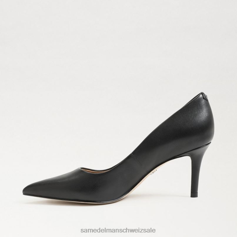 CH Sam Edelman Frauen Wiener Kitten-Heel-Pumpe schwarzes Leder X2J86209 Schuhwerk