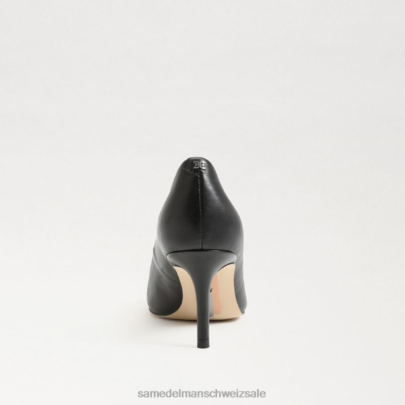 CH Sam Edelman Frauen Wiener Kitten-Heel-Pumpe schwarzes Leder X2J86209 Schuhwerk