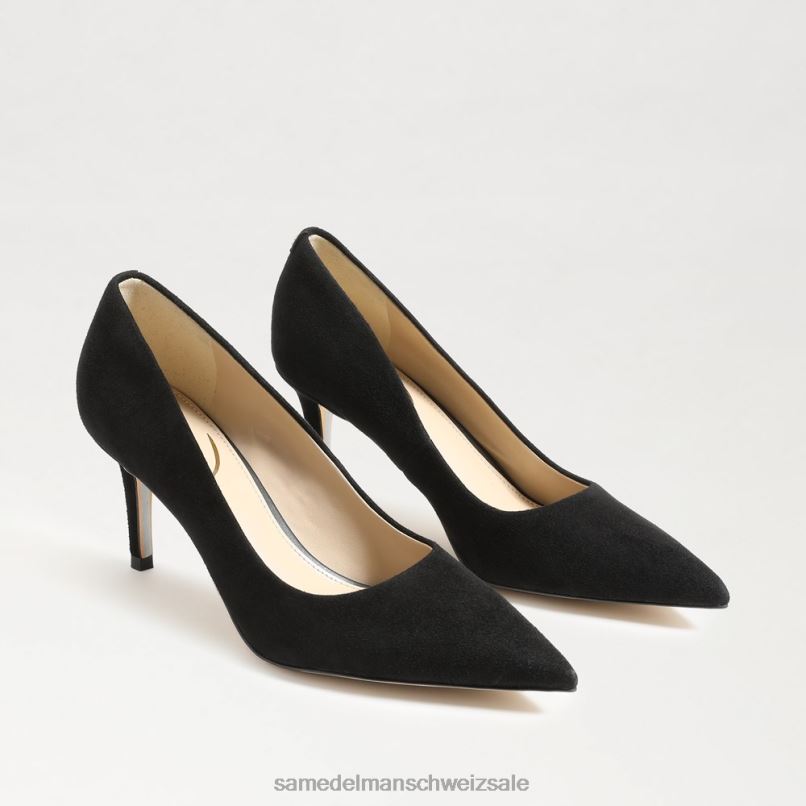 CH Sam Edelman Frauen Wiener Kitten-Heel-Pumpe schwarzes Wildleder X2J86206 Schuhwerk
