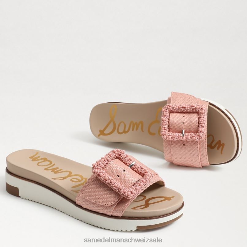 CH Sam Edelman Frauen Ariane-Perlen-Slide-Sandale Korallenpfirsich X2J86702 Schuhwerk