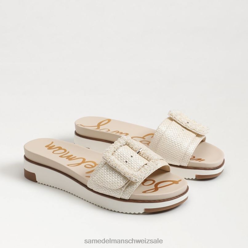 CH Sam Edelman Frauen Ariane-Perlen-Slide-Sandale Platin X2J86701 Schuhwerk