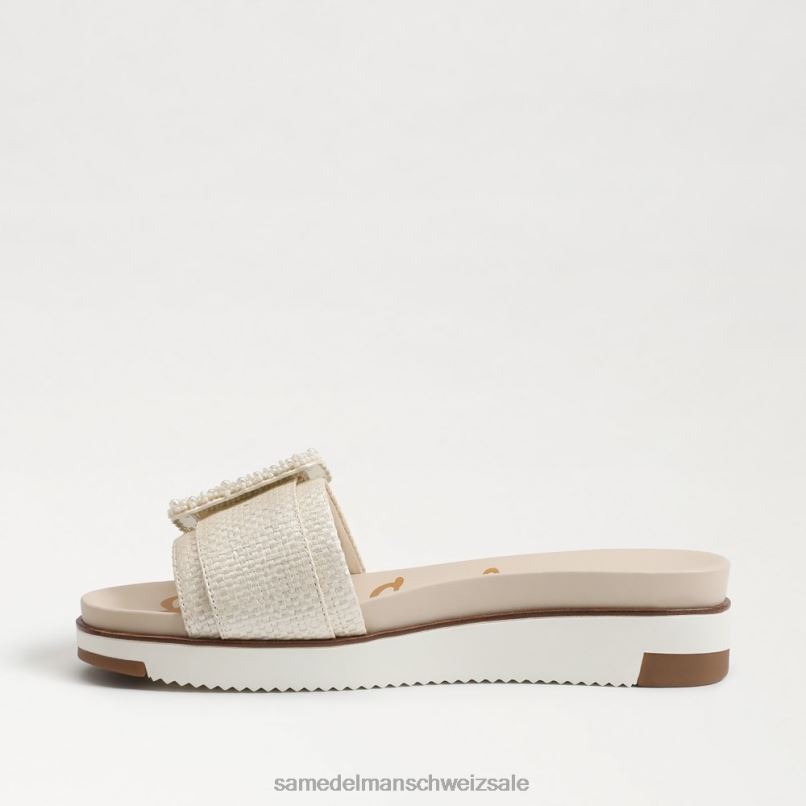 CH Sam Edelman Frauen Ariane-Perlen-Slide-Sandale Platin X2J86701 Schuhwerk