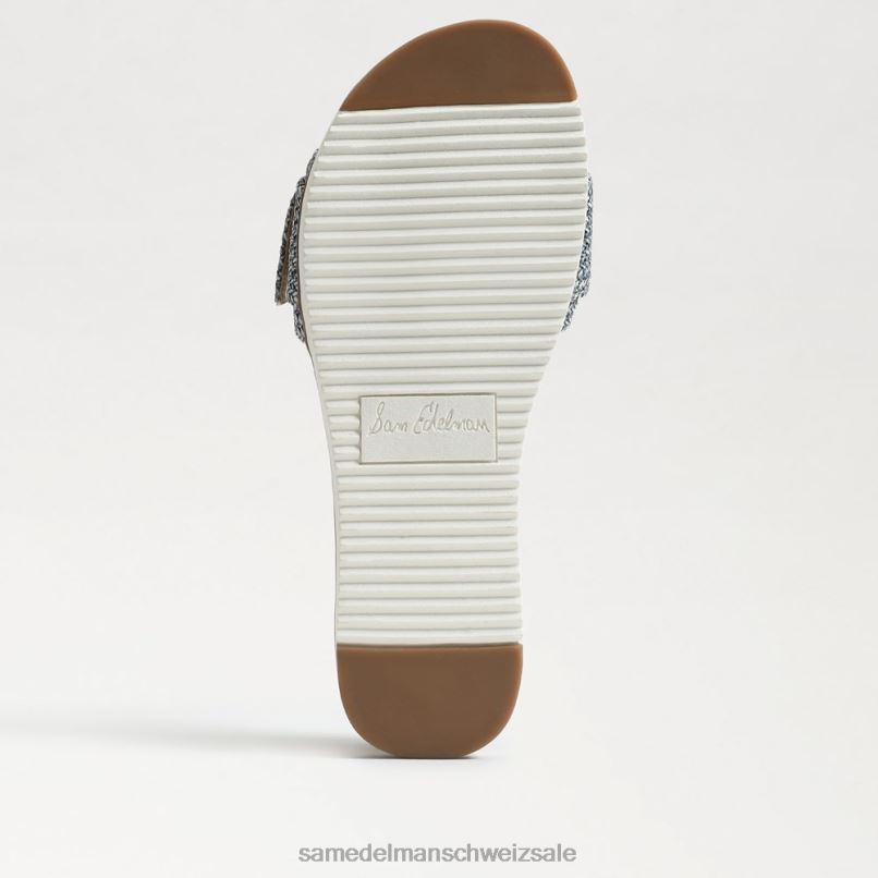 CH Sam Edelman Frauen Ariane-Perlen-Slide-Sandale neublau gewaschen X2J86700 Schuhwerk