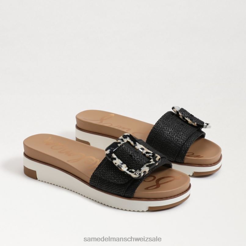 CH Sam Edelman Frauen Ariane Slide-Sandale schwarzes Gewebe X2J86184 Schuhwerk