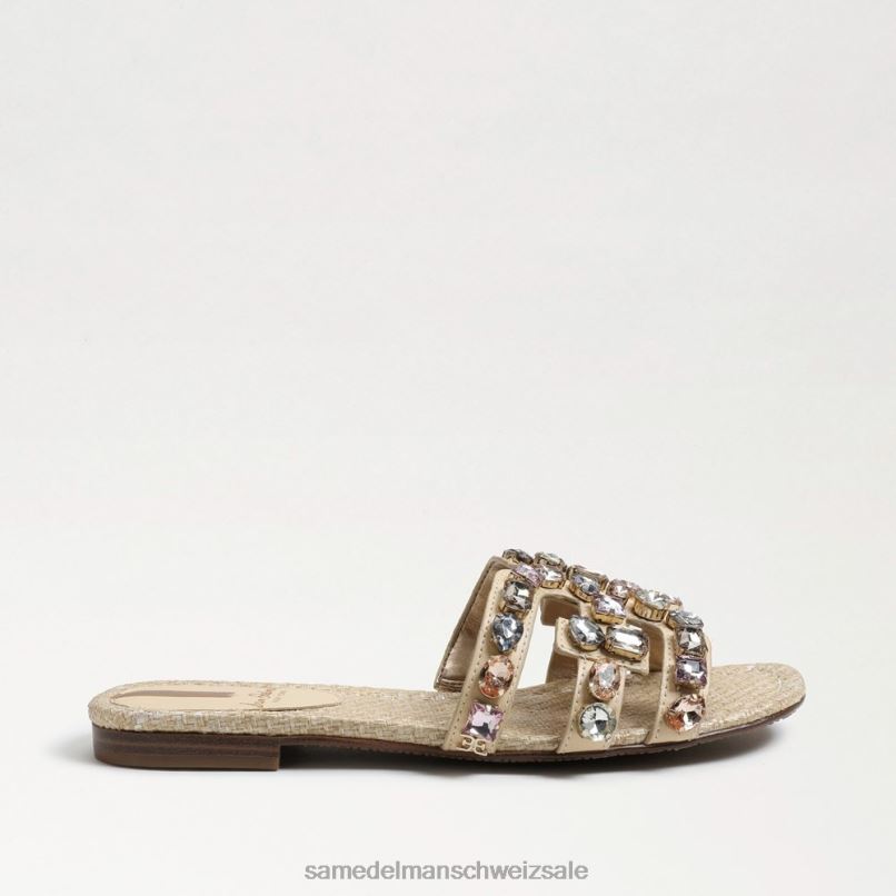 CH Sam Edelman Frauen Bay 16 Slide-Sandale Eierschalenleder X2J86535 Schuhwerk