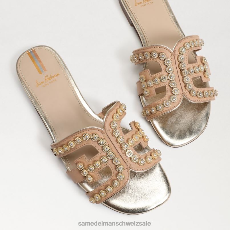 CH Sam Edelman Frauen Bay Fleur Slide-Sandale Buchenholz X2J86623 Schuhwerk